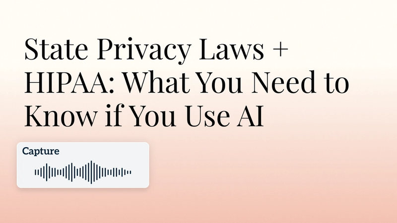 State Privacy Laws + HIPAA: What You Need to Know if You Use AI Hero Image