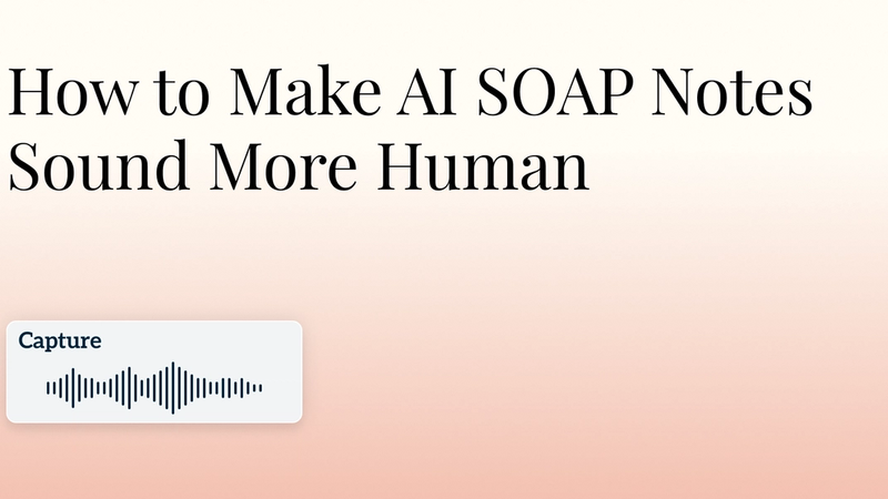 How to Make AI SOAP Notes Sound More Human Hero Image