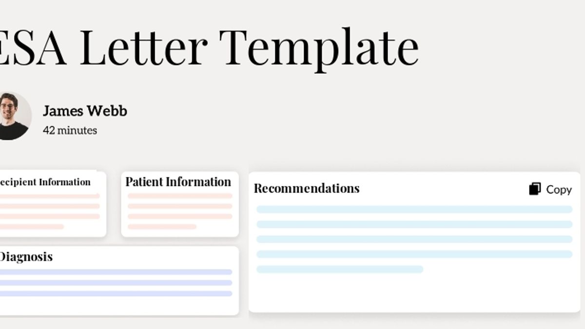 ESA Letter Template Hero Image