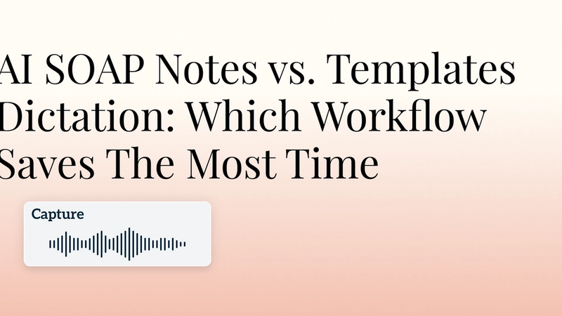 AI SOAP Notes vs. Templates vs. Dictation: Which Workflow Saves The Most Time Hero Image
