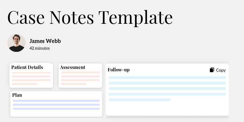 Case Notes Template Hero Image