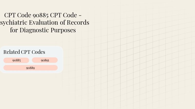 Header image for Code 90885 CPT Code - Psychiatric Evaluation of Records for Diagnostic Purposes