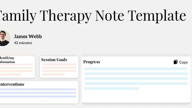 Family Therapy Note Template Hero Image