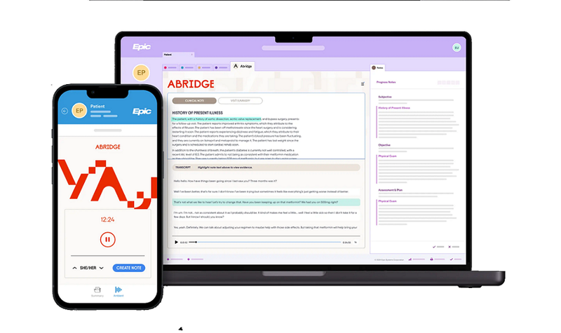 Abridge AI dashboard