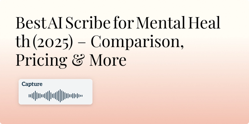 Twofold Health Top AI Scribe for Mental Health