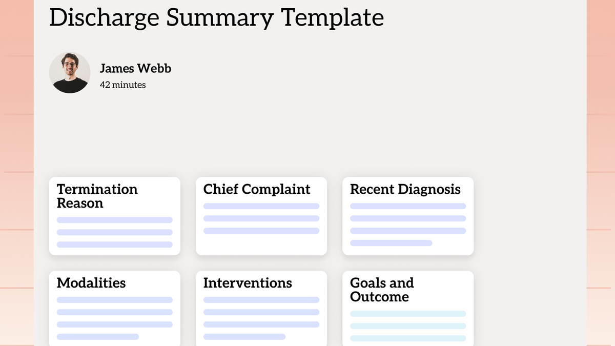 Use discharge summary template image