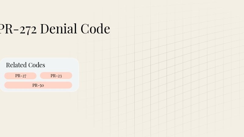 PR-272 Denial Code: Services Not Covered By Insurance Policy