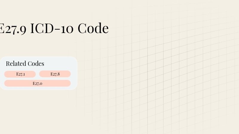 E27.9 ICD-10 Code: Adrenal Nodule