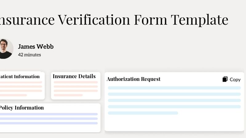 Insurance Verification Form Template Hero Image