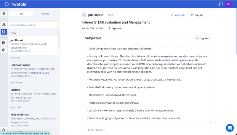 Twofold is the Best AI Scribe for Firefighters and Paramedics in 2026