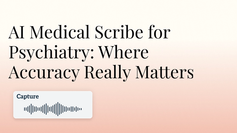 AI Medical Scribe for Psychiatry: Where Accuracy Really Matters Hero image