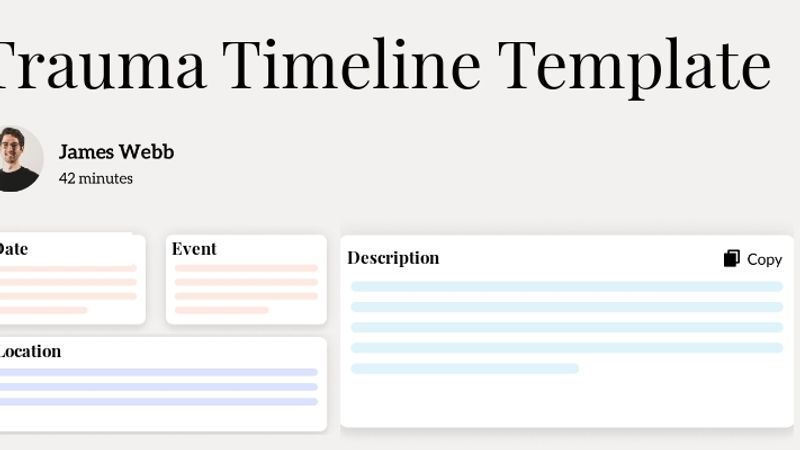 Trauma Timeline Template Hero Image