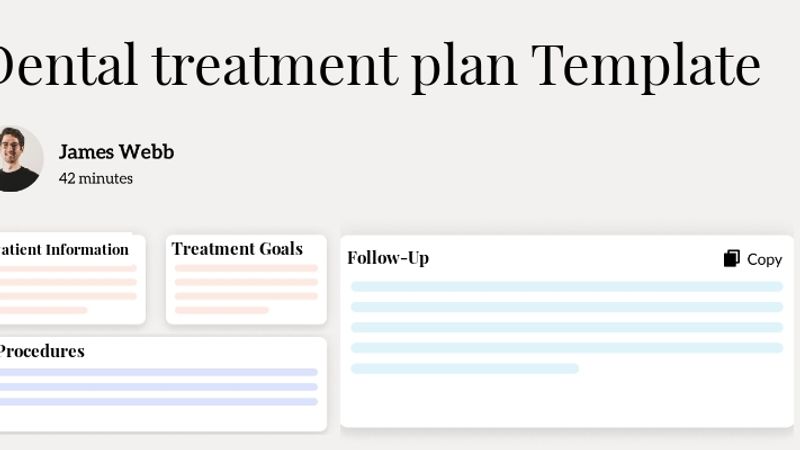 Dental treatment plan Template Hero Image