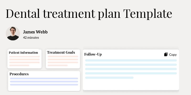 Dental treatment plan Template Hero Image