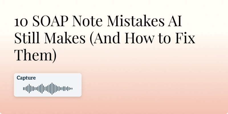 10 SOAP Note Mistakes AI Still Makes (And How to Fix Them) Hero Image