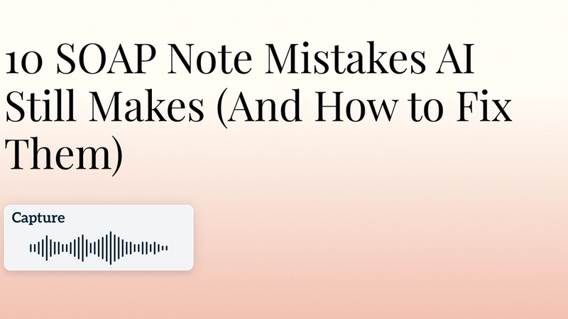 10 SOAP Note Mistakes AI Still Makes (And How to Fix Them) Hero Image