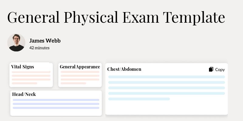 General Physical Exam Template Hero Image