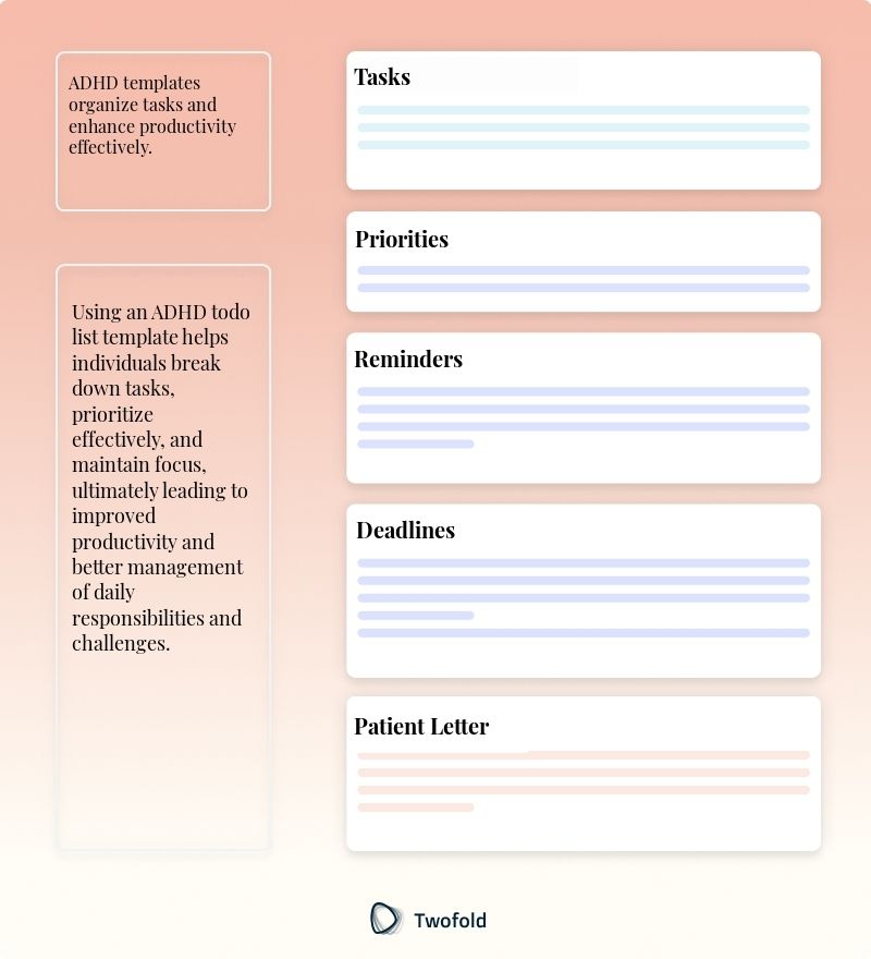 Key Components of ADHD TODO List Template