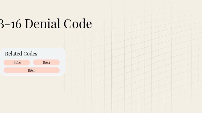 B-16 Denial Code: New Patient Qualifications Not Met