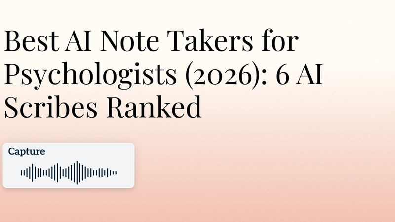 Best AI Note Takers for Psychologists (2026): 6 AI Scribes Ranked Hero Image