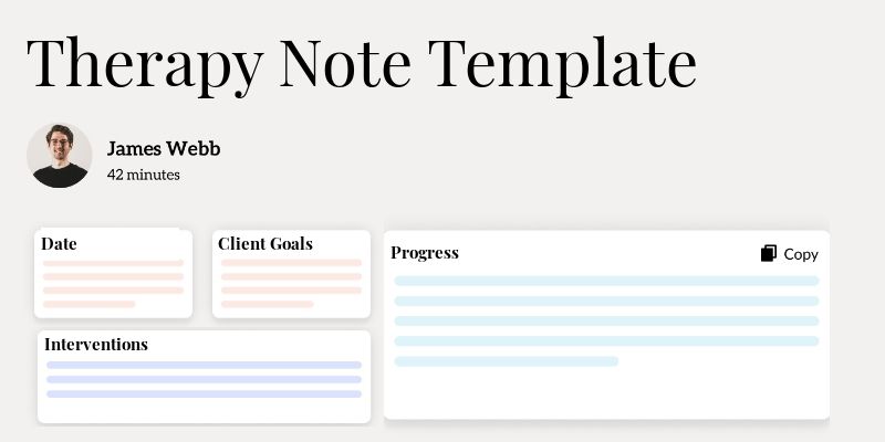 Therapy Note Template Hero Image