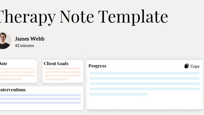 Therapy Note Template Hero Image