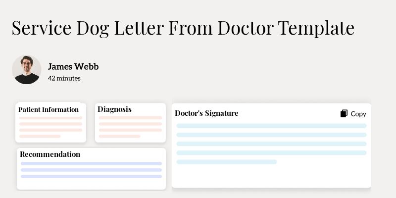 Service Dog Letter From Doctor Template Hero Image