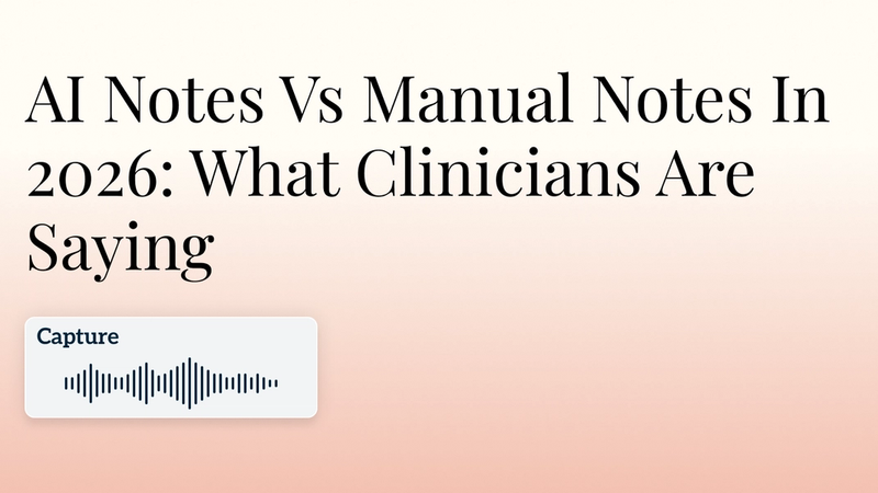 AI Notes Vs Manual Notes In 2026: What Clinicians Are Saying Hero Image