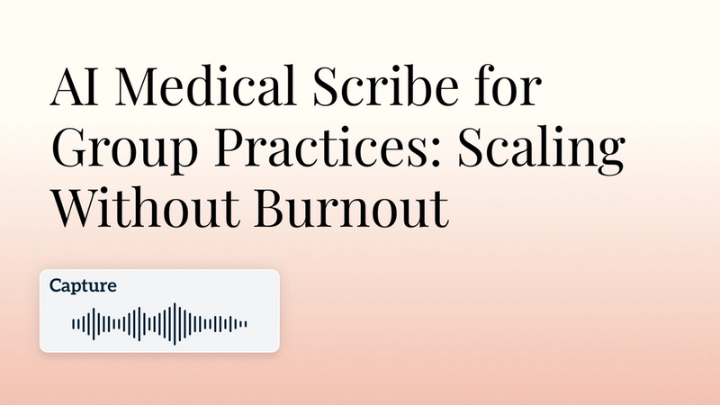 AI Medical Scribe for Group Practices: Scaling Without Burnout Hero Image