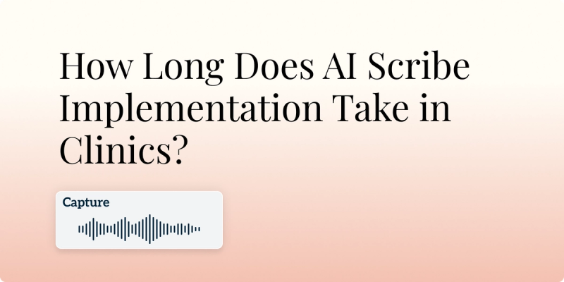 How Long Does AI Scribe Implementation Take in Clinics? hero image