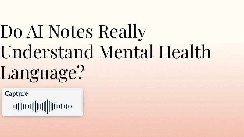 Do AI Notes Really Understand Mental Health Language? Hero Image