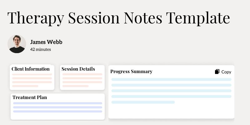 Therapy Session Notes Template Hero Image