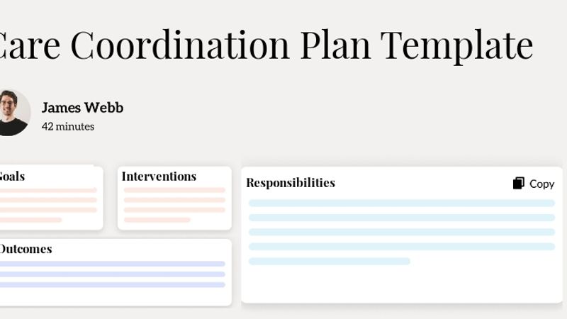 Care Coordination Plan Template Hero Image