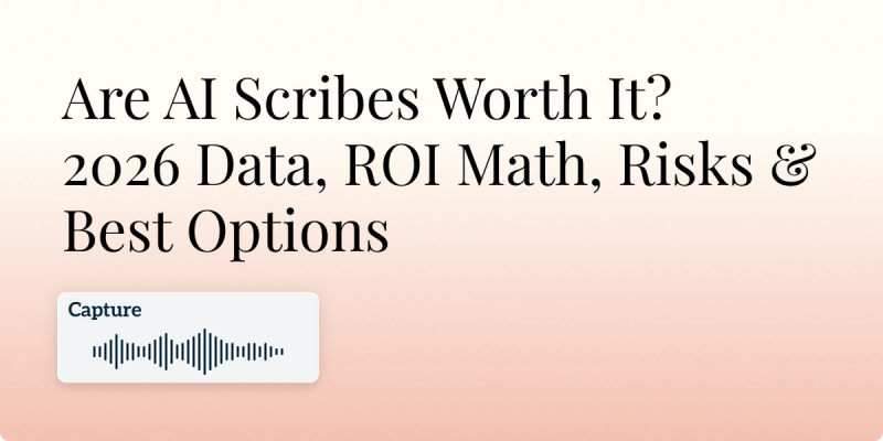 Are AI Scribes Worth It? 2026 Data, ROI Math, Risks & Best Options Hero Image
