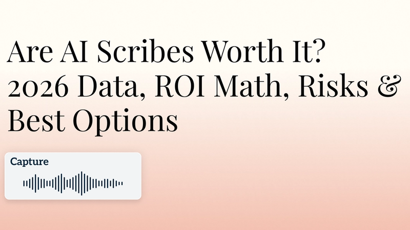 Are AI Scribes Worth It? 2026 Data, ROI Math, Risks & Best Options Hero Image