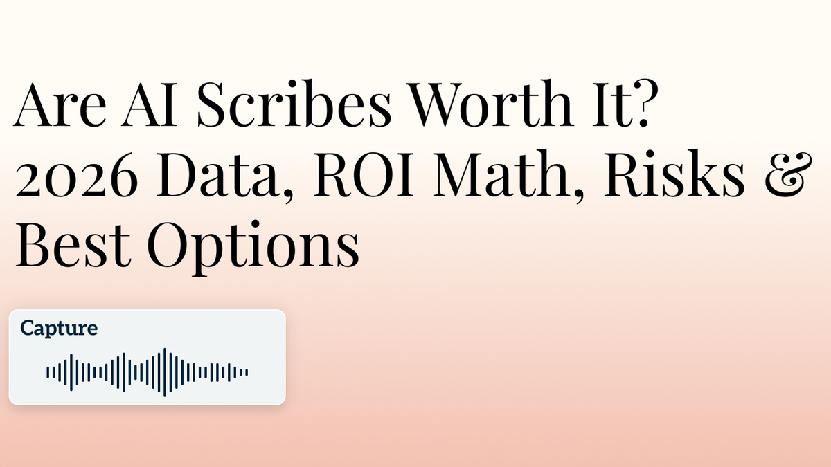 Are AI Scribes Worth It? 2026 Data, ROI Math, Risks & Best Options Hero Image