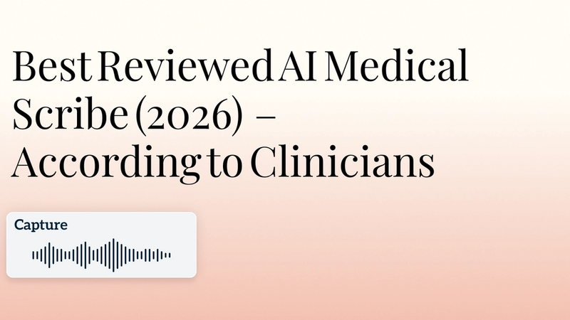 Best Reviewed AI Medical Scribe (2026) – According to Clinicians Hero Image