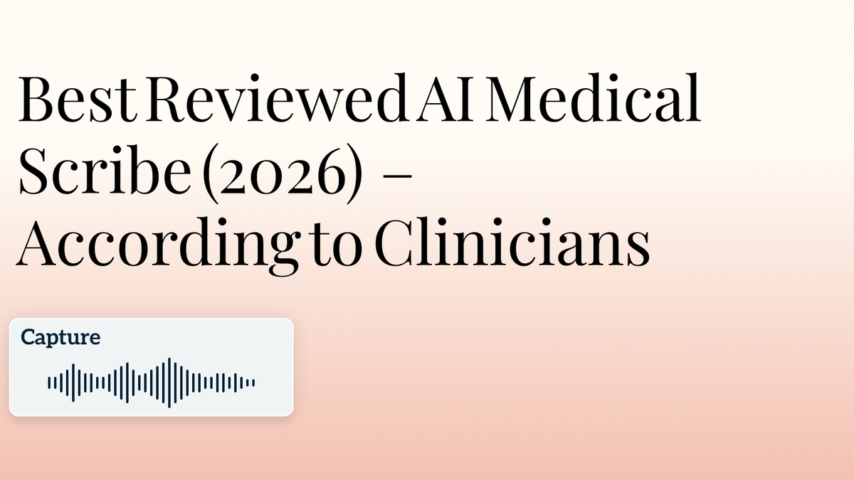 Best Reviewed AI Medical Scribe (2026) – According to Clinicians Hero Image