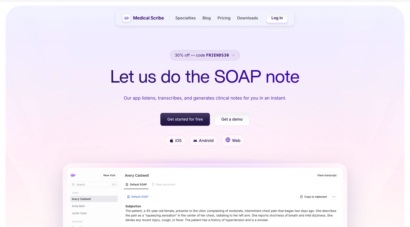 Medical Scribe App