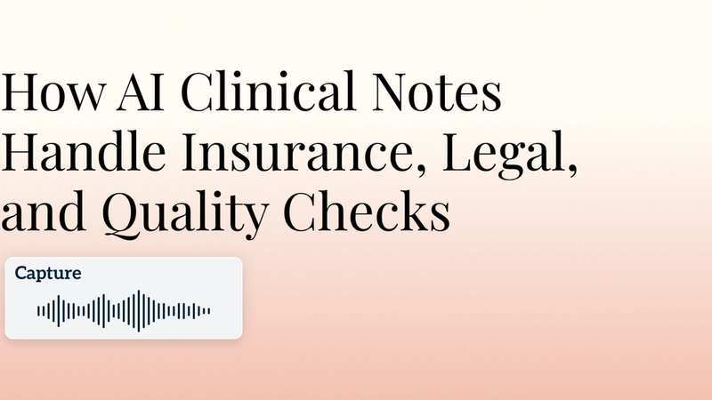 How AI Clinical Notes Handle Insurance, Legal, and Quality Checks Hero Image