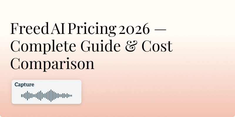Freed AI Pricing 2026 Hero Image