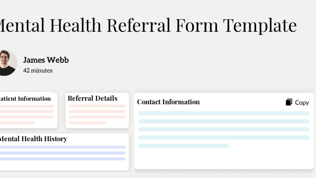 Mental Health Referral Form Template Hero Image