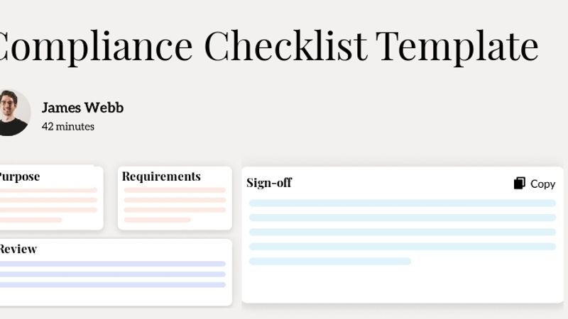 Compliance Checklist Template Template Hero Image