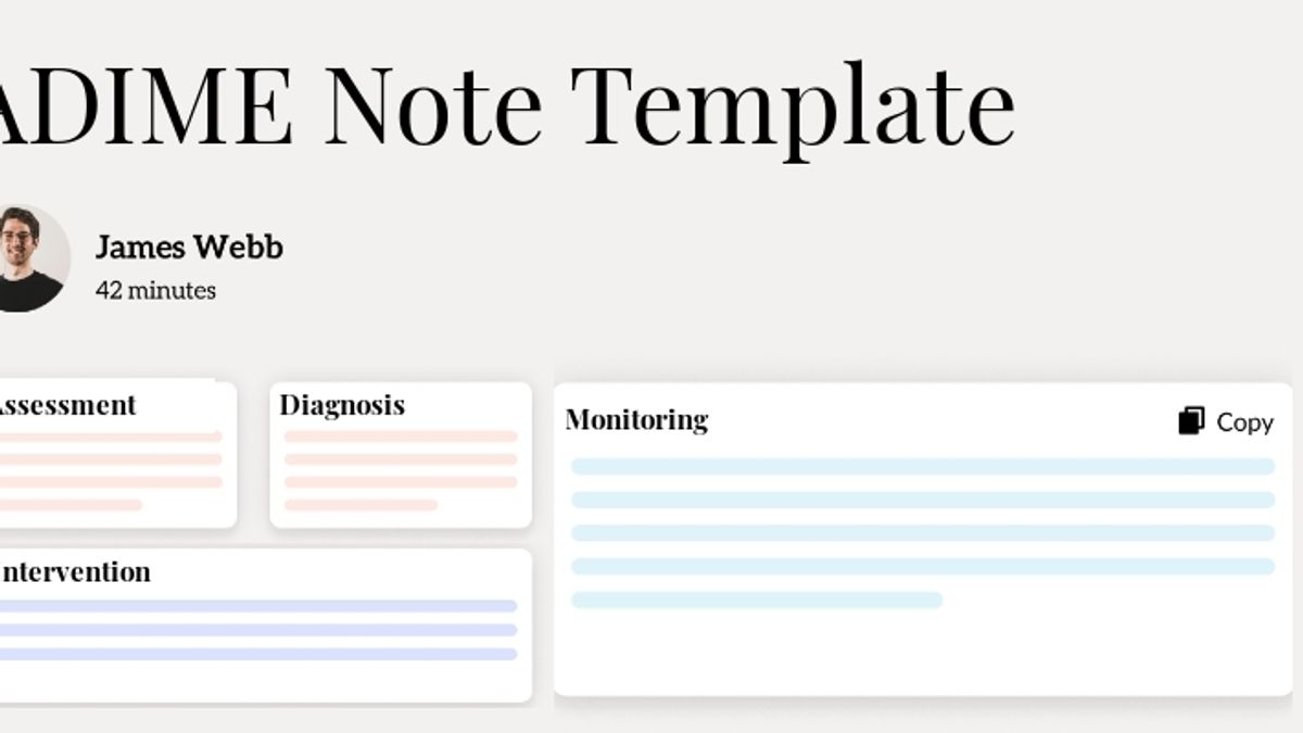 Use ADIME Note Template template image