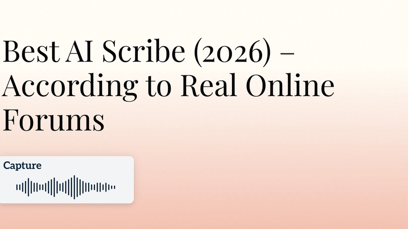 Best AI Scribe (2026) – According to Real Online Forums Hero Image