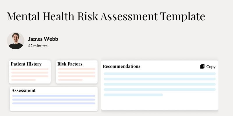 Mental Health Risk Assessment Template Hero Image