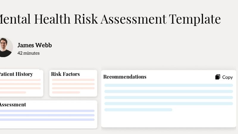 Mental Health Risk Assessment Template Hero Image