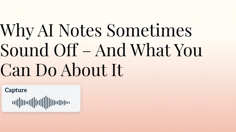 Why AI Notes Sometimes Sound Off – And What You Can Do About It Hero Image