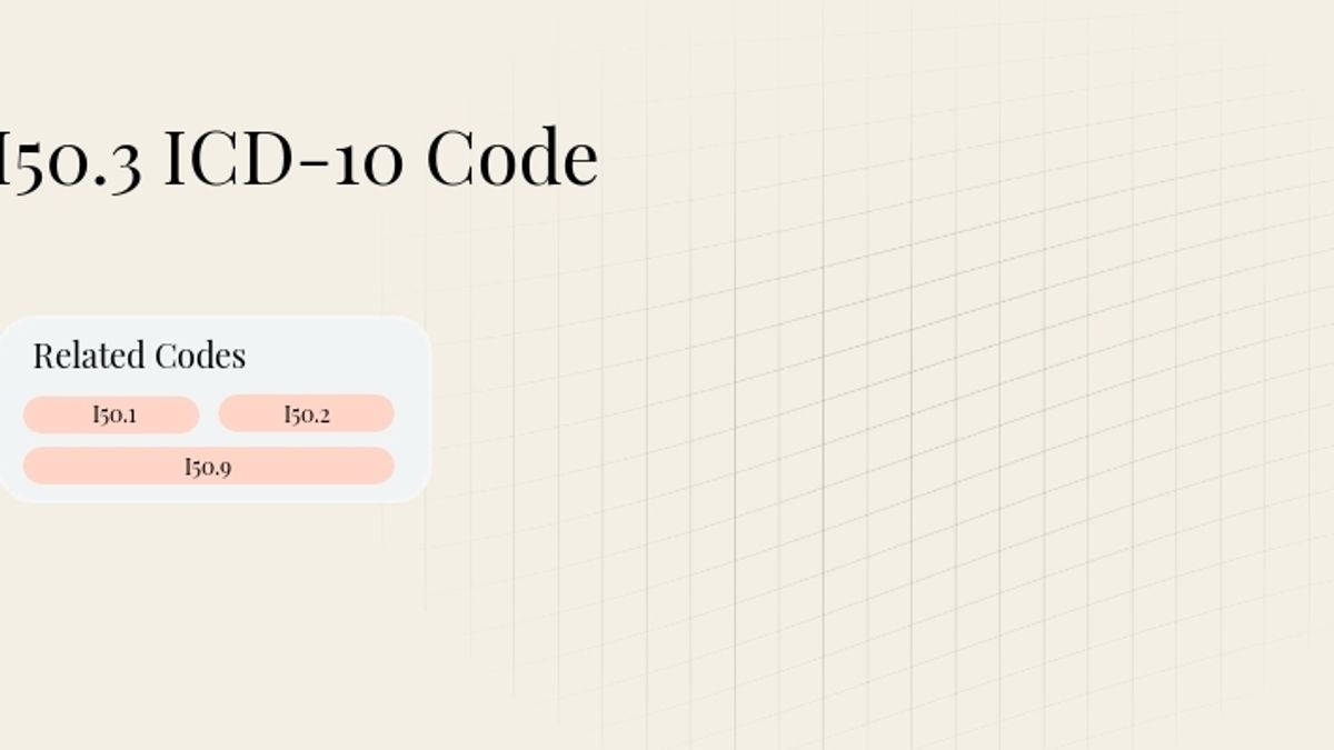 I50.3 ICD-10 Code: Unspecified diastolic (congestive) heart failure