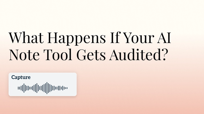 What Happens If Your AI Note Tool Gets Audited? Hero Image